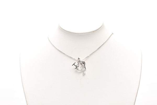 クリスチャンディオール シルバー メタル ネックレス レディース Christian Dior 中古