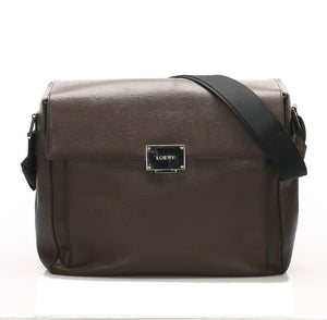 ロエベ ブラウン レザー 肩掛け ショルダーバッグ レディース LOEWE 中古