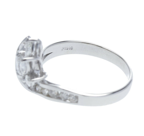 Pt900 プラチナ マーキス ダイヤ0.57ct ダイヤ リング 指輪 レディース 11号 中古