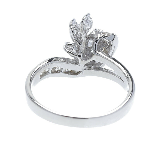 Pt900 プラチナ マーキス ダイヤ0.57ct ダイヤ リング 指輪 レディース 11号 中古