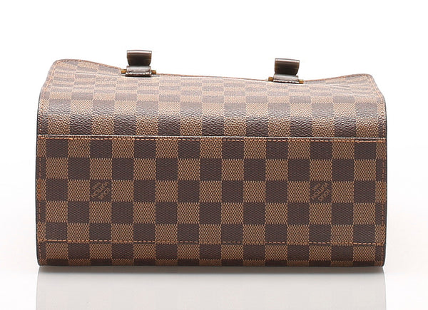 ルイ ヴィトン ダミエ トリアナ N51155 ブラウン PVC レザー ハンドバッグ レディース LOUIS VUITTON 中古