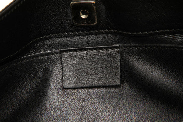 グッチ 1.4243 ブラック  レザー ハンドバッグ レディース GUCCI 中古