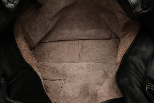 ボッテガヴェネタ イントレチャート ブラック レザー トートバッグ レディース BOTTEGAVENETA 中古