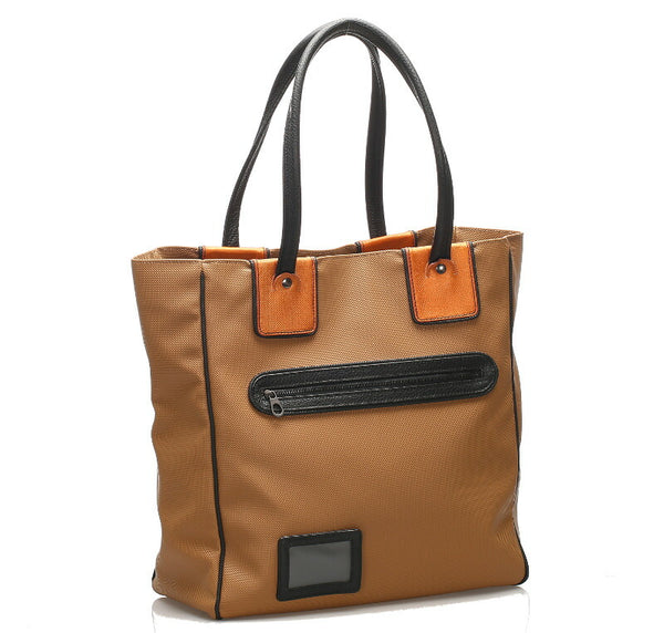 ボッテガヴェネタ ブラウン  PVC レザー トートバッグ レディース BOTTEGAVENETA 中古