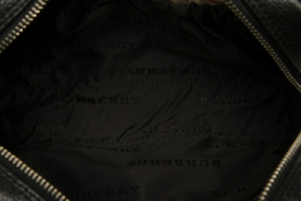 バーバリー ブラック  レザー セカンドバッグ レディース BURBERRY 中古