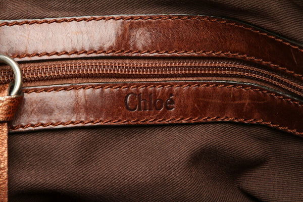 クロエ ブラウン  レザー ハンドバッグ レディース Chloe 中古