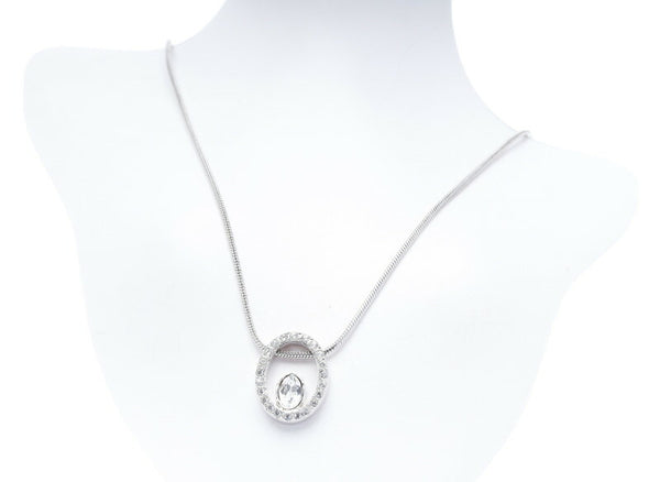 スワロフスキー シルバー メタル ネックレス レディース SWAROVSKI 中古