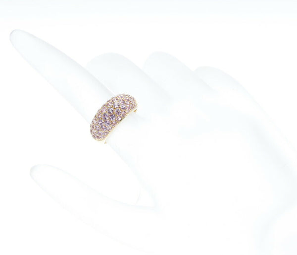 K18YG イエローゴールド ピンクサファイア2.00ct リング 指輪 レディース 9.5号 中古
