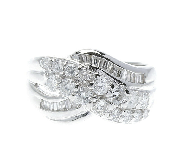 Pt900 プラチナ ダイヤ1.04ct リング 指輪 レディース 12号 中古
