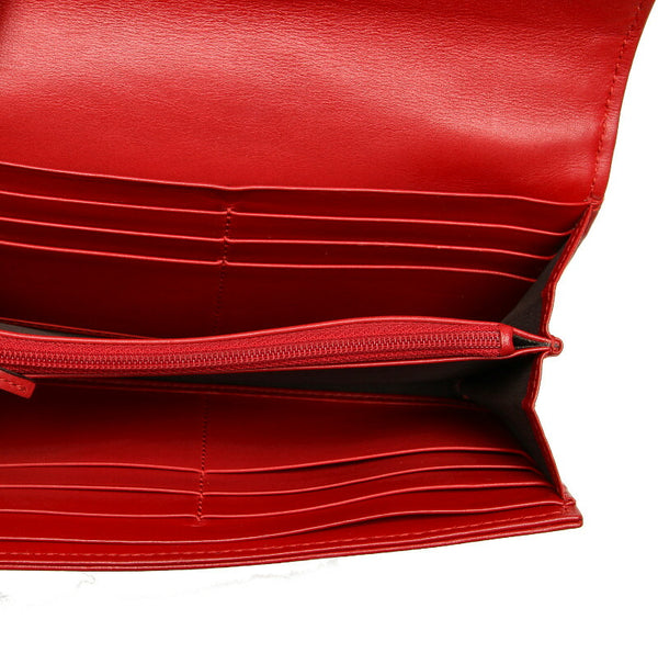 グッチ GGマーモント 443436 レッド 赤 レザー 長財布 レディース GUCCI 中古