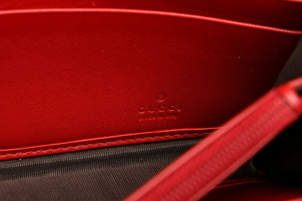 グッチ GGマーモント 443436 レッド 赤 レザー 長財布 レディース GUCCI 中古