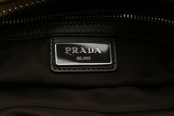 プラダ カナパ ベージュ キャンバス ハンドバッグ レディース PRADA 中古
