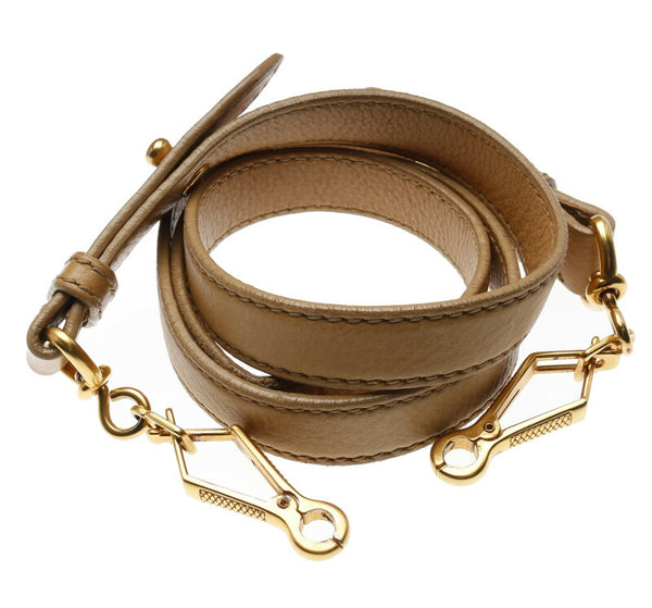 ミュウミュウ ベージュ レザー ハンドバッグ ショルダーバッグ 2WAY レディース MIUMIU 中古