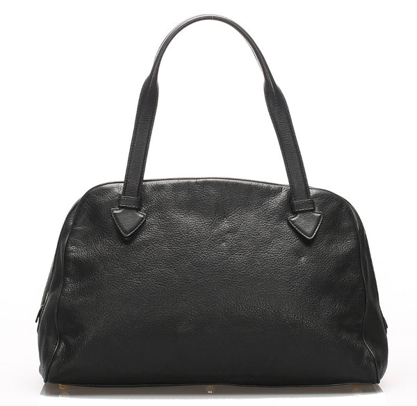 ロエベ ヘリテージ ブラック  レザー ショルダーバッグ レディース LOEWE 中古