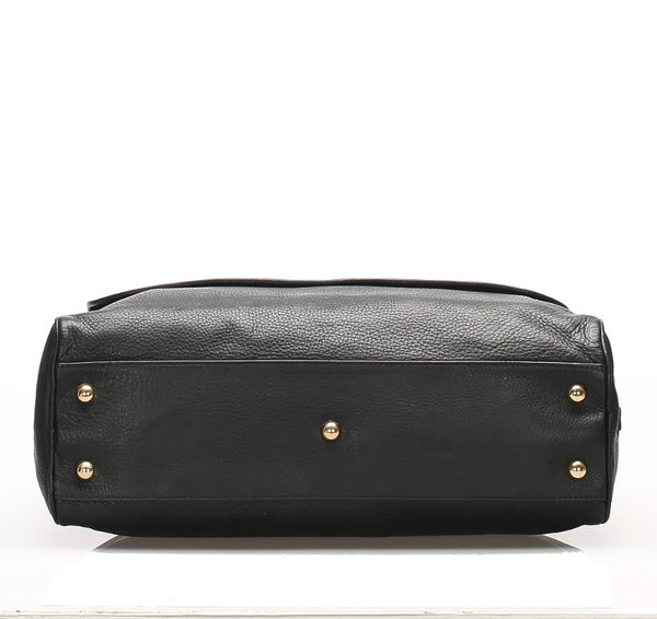 ロエベ ヘリテージ ブラック  レザー ショルダーバッグ レディース LOEWE 中古