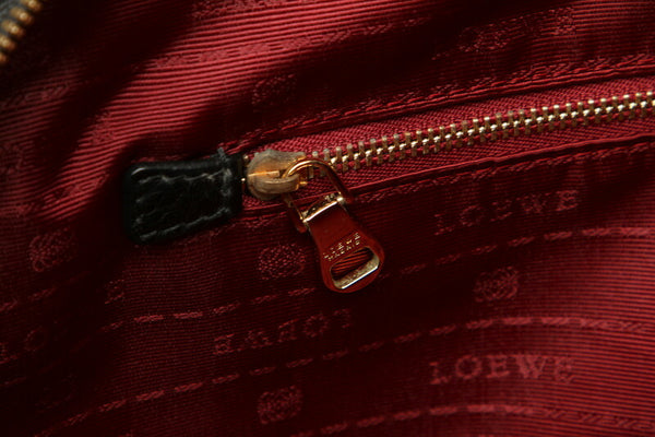 ロエベ ヘリテージ ブラック  レザー ショルダーバッグ レディース LOEWE 中古