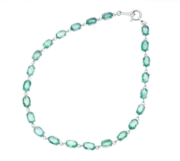 Pt850 プラチナ エメラルド4.9ct ブレスレット レディース 中古