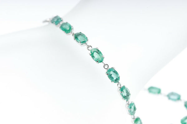 Pt850 プラチナ エメラルド4.9ct ブレスレット レディース 中古