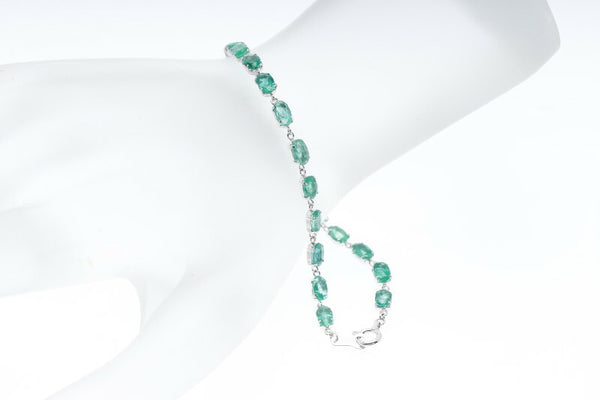 Pt850 プラチナ エメラルド4.9ct ブレスレット レディース 中古