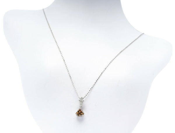 K18ホワイトゴールド ダイヤ0.58ct ダイヤ0.05ct ネックレス  中古