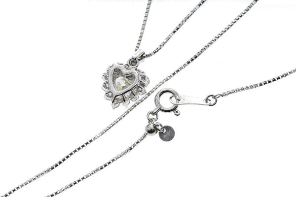 Pt900 プラチナ Pt850 プラチナ ダイヤ0.545ct ダイヤ0.30ct ネックレス レディース 中古