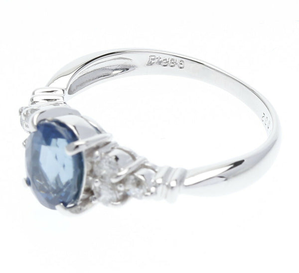 Pt900 プラチナ サファイア1.95ct ダイヤ0.32ct リング 指輪 レディース 11.5号 中古