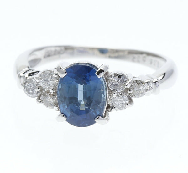 Pt900 プラチナ サファイア1.95ct ダイヤ0.32ct リング 指輪 レディース 11.5号 中古