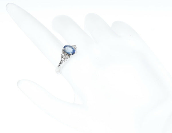 Pt900 プラチナ サファイア1.95ct ダイヤ0.32ct リング 指輪 レディース 11.5号 中古