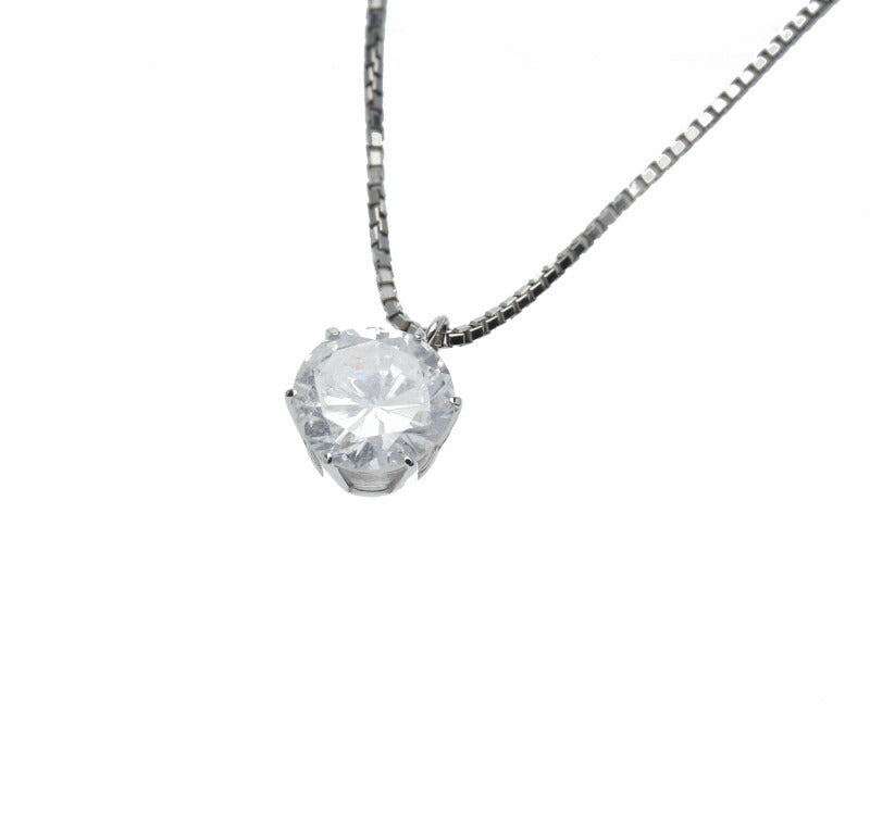 Pt900 プラチナ Pt850 プラチナ ダイヤ1.016ct ネックレス レディース 中古