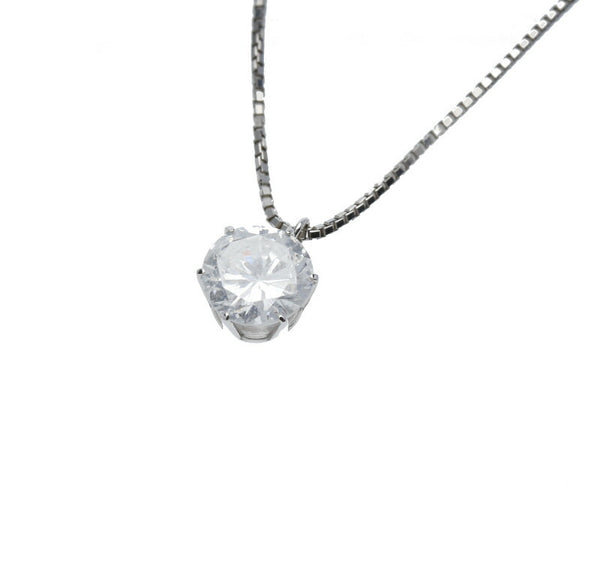 Pt900 プラチナ Pt850 プラチナ ダイヤ1.016ct ネックレス レディース 中古