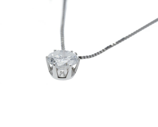 Pt900 プラチナ Pt850 プラチナ ダイヤ1.016ct ネックレス レディース 中古