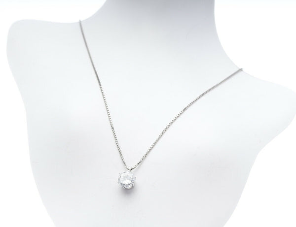 Pt900 プラチナ Pt850 プラチナ ダイヤ1.016ct ネックレス レディース 中古