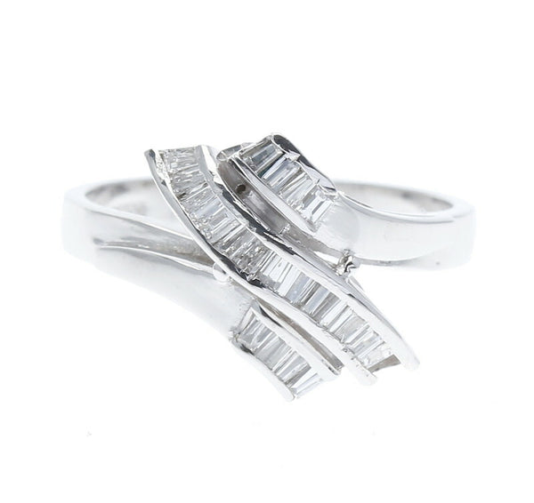 Pt900 プラチナ ダイヤ0.32ct リング 指輪 レディース 11号 中古