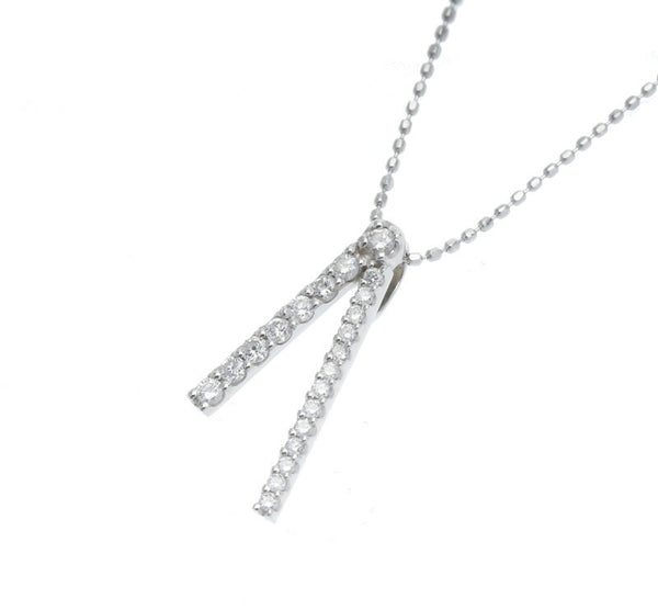 Pt950 プラチナ Pt900 プラチナ ダイヤ0.25ct ネックレス レディース 中古