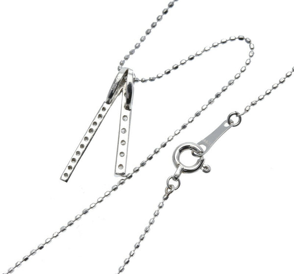 Pt950 プラチナ Pt900 プラチナ ダイヤ0.25ct ネックレス レディース 中古
