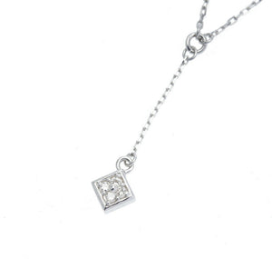 Pt900 プラチナ Pt850 プラチナ ダイヤ0.06ct ネックレス レディース 中古