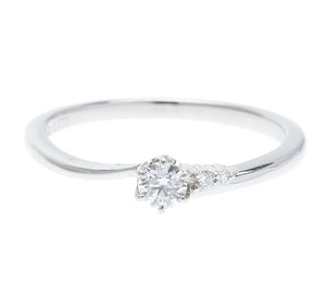 Pt950 プラチナ ダイヤ0.111ct ダイヤ0.01ct リング 指輪 レディース 9号 中古