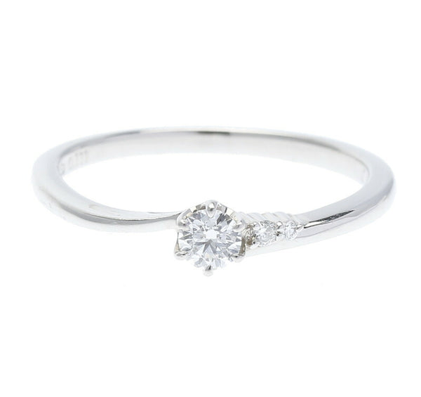 Pt950 プラチナ ダイヤ0.111ct ダイヤ0.01ct リング 指輪 レディース 9号 中古