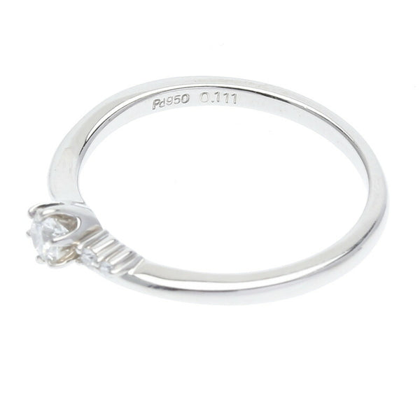 Pt950 プラチナ ダイヤ0.111ct ダイヤ0.01ct リング 指輪 レディース 9号 中古