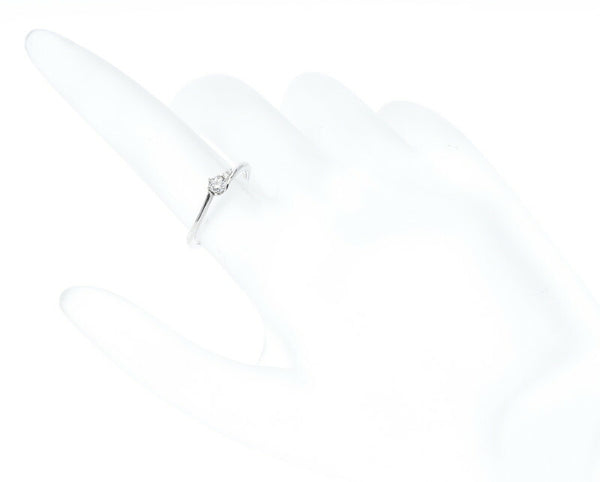 Pt950 プラチナ ダイヤ0.111ct ダイヤ0.01ct リング 指輪 レディース 9号 中古