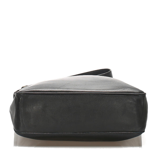 サルヴァトーレフェラガモ EE-21 8719 ブラック レザー ショルダーバッグ レディース Salvatore Ferragamo 中古