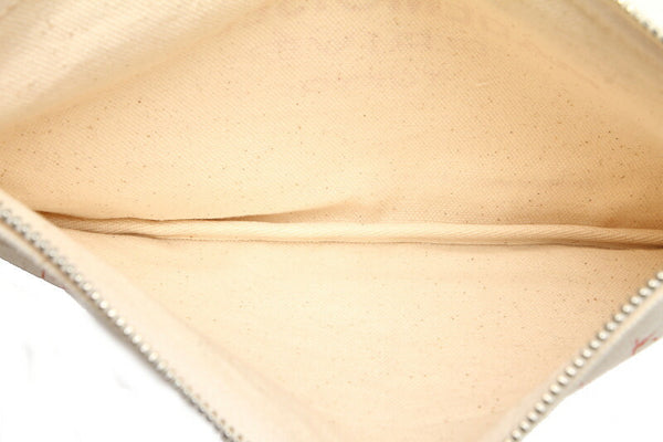 シャネル ノベルティ アイボリー キャンバス アクセサリーポーチ レディース CHANEL 中古