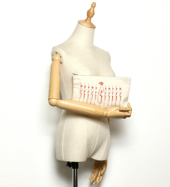 シャネル ノベルティ アイボリー キャンバス アクセサリーポーチ レディース CHANEL 中古