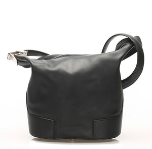 ロエベ ブラック レザー 肩掛け ショルダーバッグ レディース LOEWE 中古