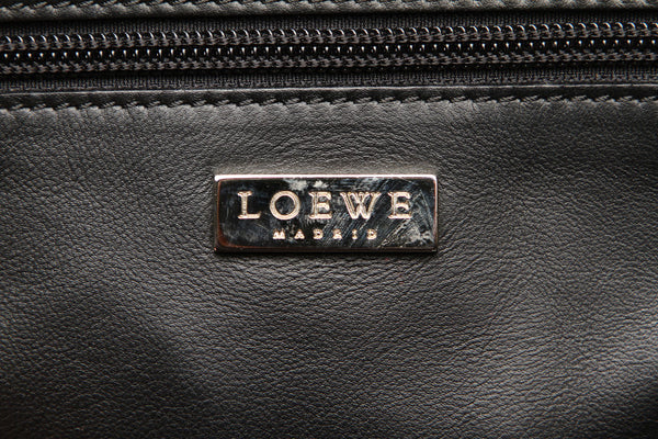 ロエベ ブラック レザー 肩掛け ショルダーバッグ レディース LOEWE 中古