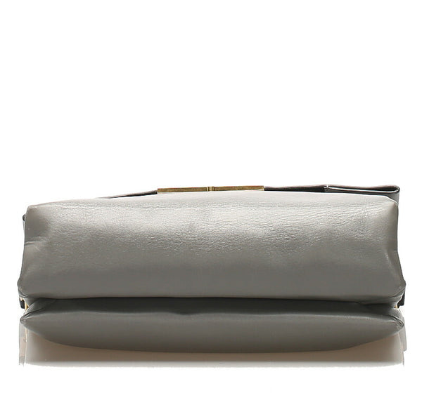 セリーヌ グレー レザー ショルダーバッグ レディース CELINE 中古