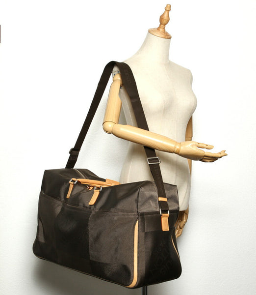 ルイ ヴィトン ダミエ ジュアン スヴラン M93015 テール ブラウン キャンバス ボストンバッグ ショルダーバッグ 2WAY ユニセックス LOUIS VUITTON 中古