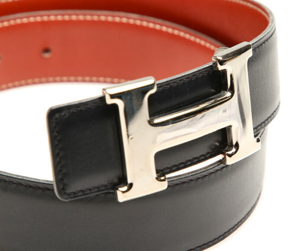 エルメス コンスタンス ブラック 黒 レザー ベルト レディース HERMES ○Z刻印（1996年製）刻印 中古