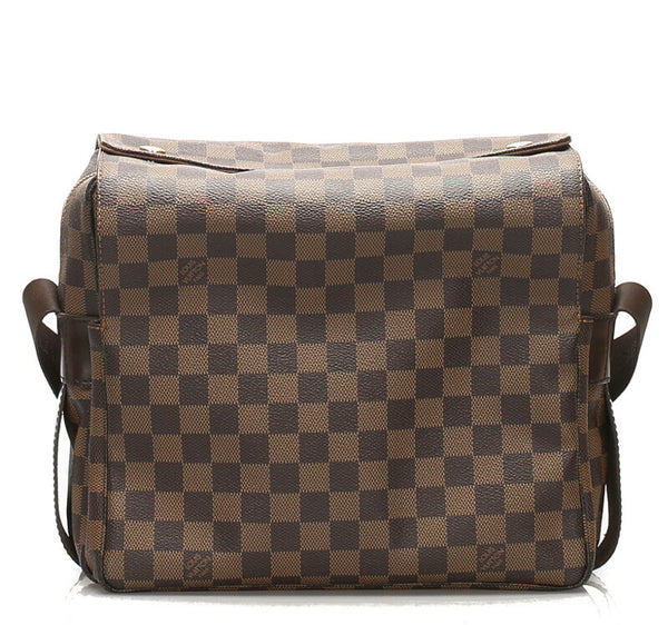 ルイ ヴィトン ダミエ ナヴィグリオ N45255 ブラウン PVC レザー 斜め掛け ショルダーバッグ ユニセックス LOUIS VUITTON 中古