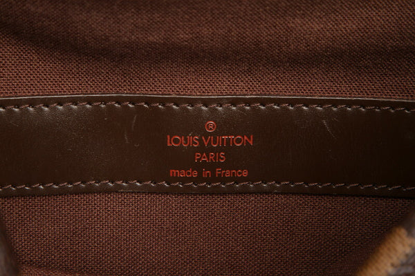 ルイ ヴィトン ダミエ ナヴィグリオ N45255 ブラウン PVC レザー 斜め掛け ショルダーバッグ ユニセックス LOUIS VUITTON 中古